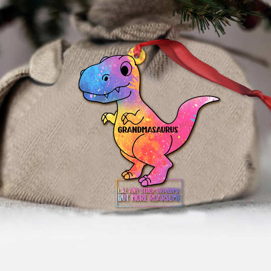 Grandmasaurus - Personalized Christmas Grandma Transparent Ornament