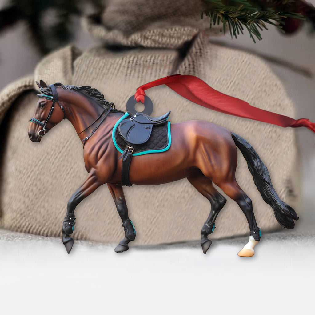 Love Horses - Christmas Horse Ornament (Printed On Both Sides)