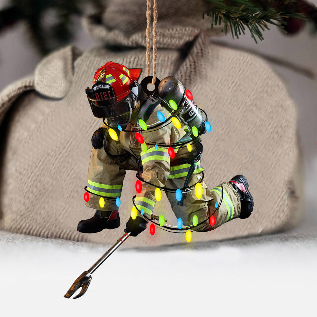 Firefighter Forever - Christmas Firefighter Ornament (Printed On Both Sides)