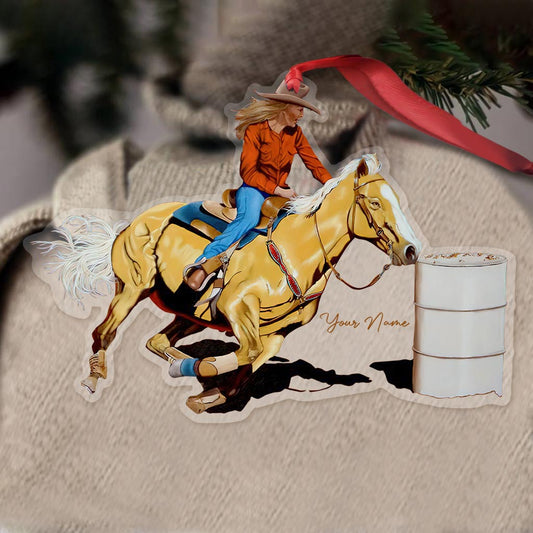 Love Horses - Personalized Christmas Horse Transparent Ornament