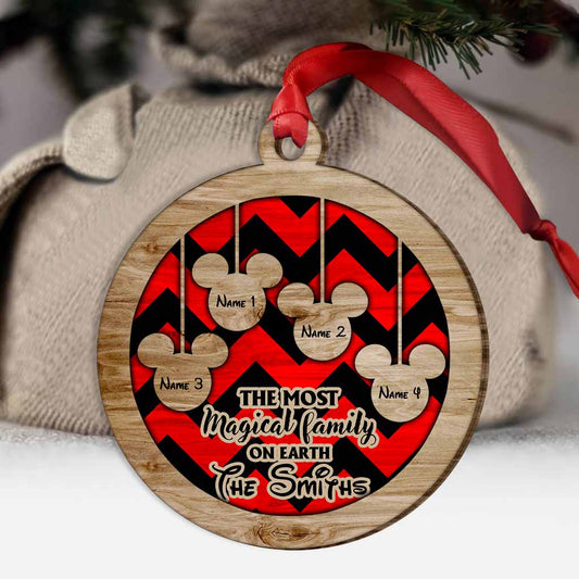 The Most Magical Family On Earth - Mouse Layered Wood Ornament