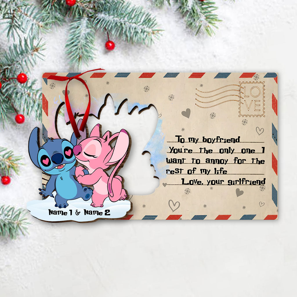 You Are The Only One - Personalized Christmas Ohana Wooden Card Pop Out Ornament