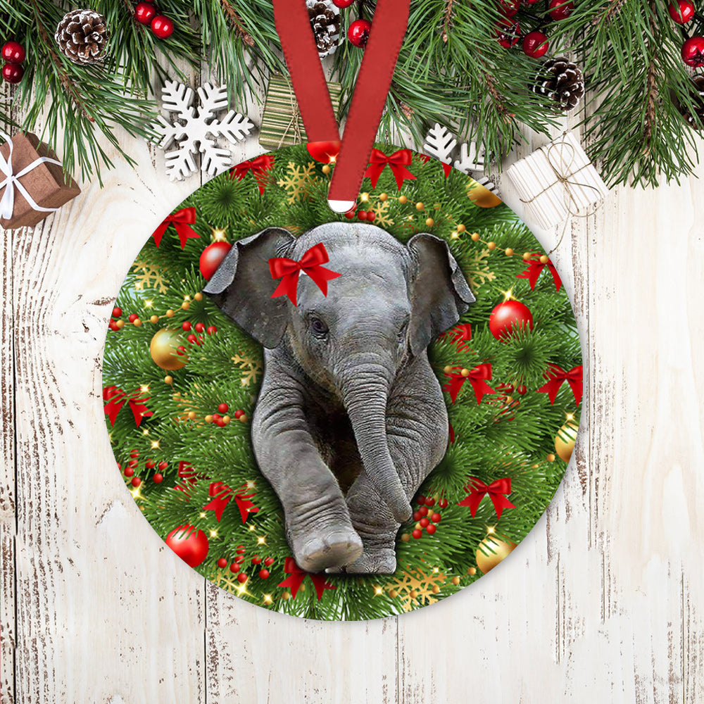 Elephant Christmas Tree - Elephant Ornament (Printed On Both Sides) 1122