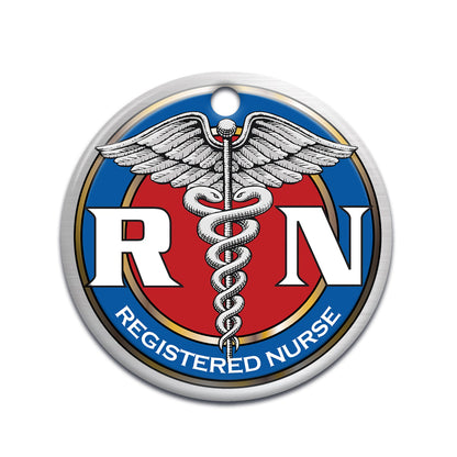 Nurse Registered Nurse Nurse - Round Aluminium Ornament (Printed On Both Sides) 1122