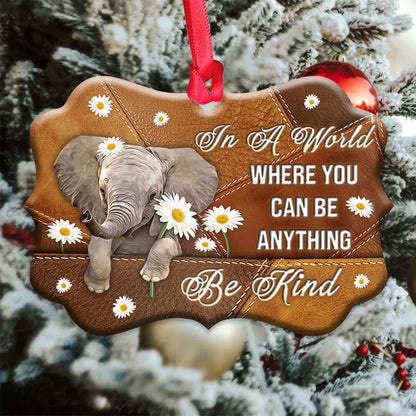 Elephant Be Kind - Elephant Ornament (Printed On Both Sides) 1122