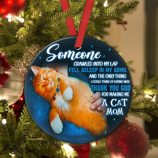 Cat Mom - Cat Ornament (Printed On Both Sides) 1022