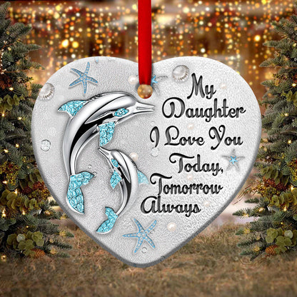 Dolphin Mother Daughter I Love You Jewelry Style Printing - Dolphin Ornament (Printed On Both Sides) 1122