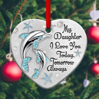 Dolphin Mother Daughter I Love You Jewelry Style Printing - Dolphin Ornament (Printed On Both Sides) 1122