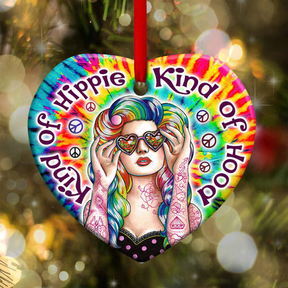 Hippie Kind Of Hippie Kind Of Hood Hippie - Heart Aluminium Ornament (Printed On Both Sides) 1122