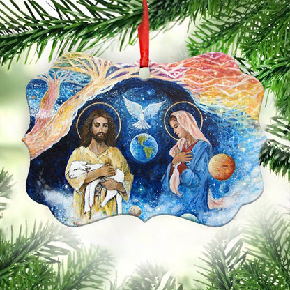Jesus Saves Christian - Medallion Aluminium Ornament (Printed On Both Sides) 1122