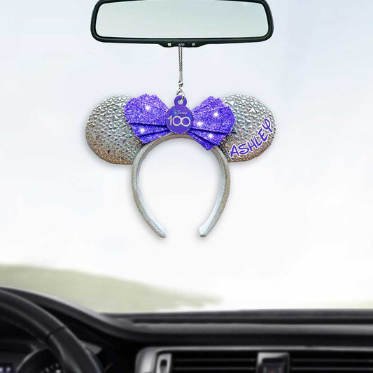 100 Years Of Wonder - Personalized Mouse Car ornament (Printed On Both Sides)