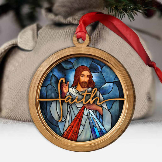 Faith - Christmas Christian Layered Wood Ornament