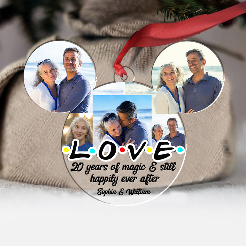 Years Of Magic Happily Ever After Mouse Ears - Personalized Mouse One-sided Ornament