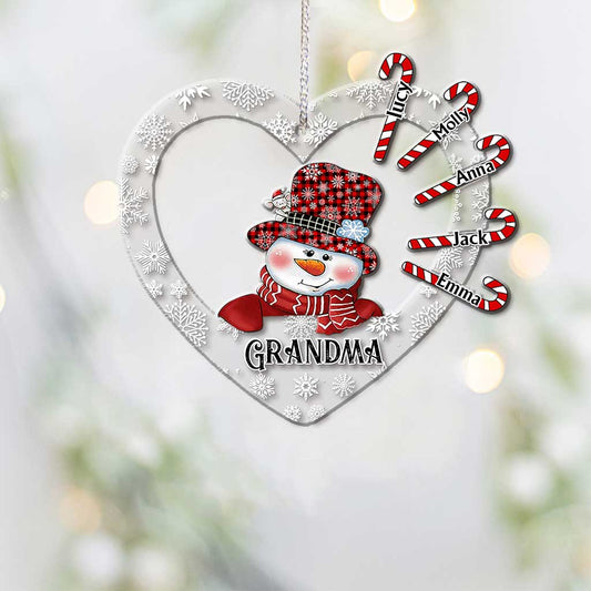 Best Grandma Ever - Personalized Christmas Grandma Transparent Ornament