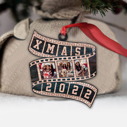 Family Film Roll Christmas 2022 - Personalized Christmas Family Ornament (Printed On Both Sides)