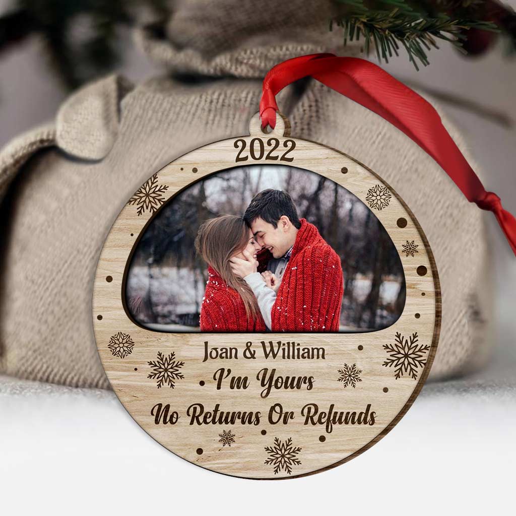I'm Yours - Personalized Christmas Couple Layered Wood Ornament