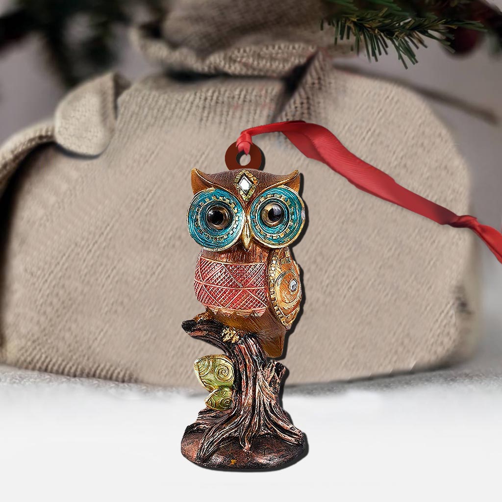 Love Owls - Christmas Ornament (Printed On Both Sides)