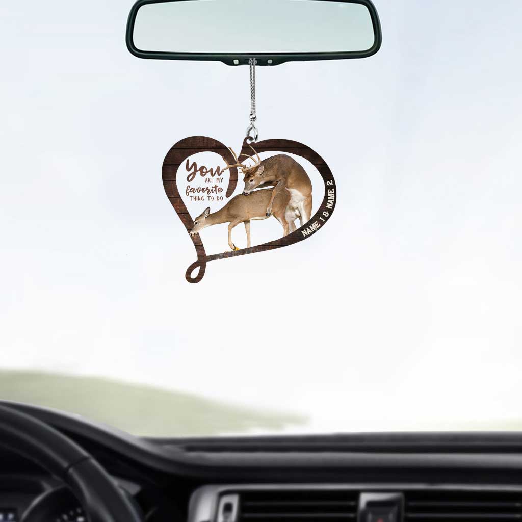 You Are My Favorite Thing To Do - Personalized Couple Hunting Transparent Car Ornament