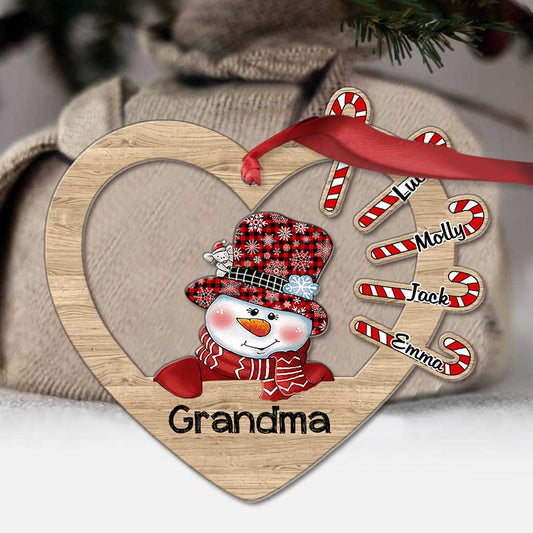 Grandma - Personalized Christmas Grandma Ornament (Printed On Both Sides)