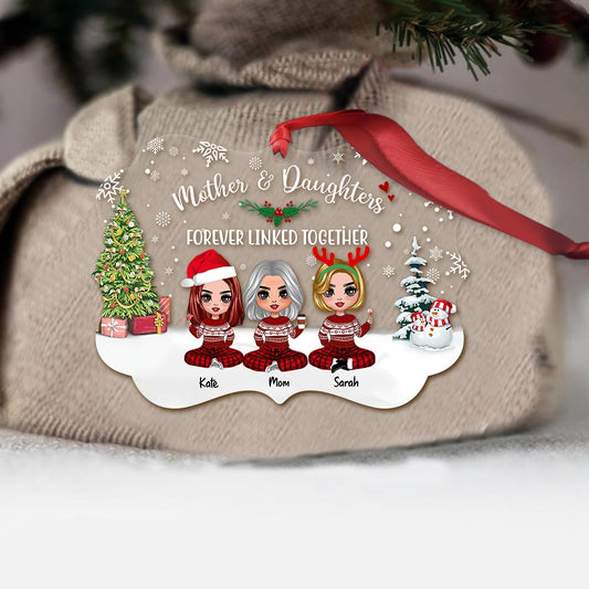 Mother & Daughter - Personalized Christmas Family Transparent Ornament