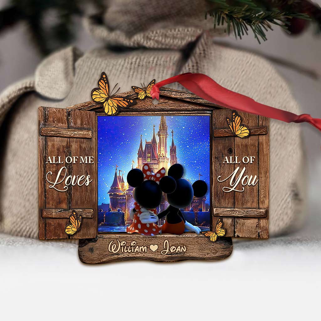All Of Me Loves All Of You - Personalized Christmas Mouse Ornament (Printed On Both Sides)