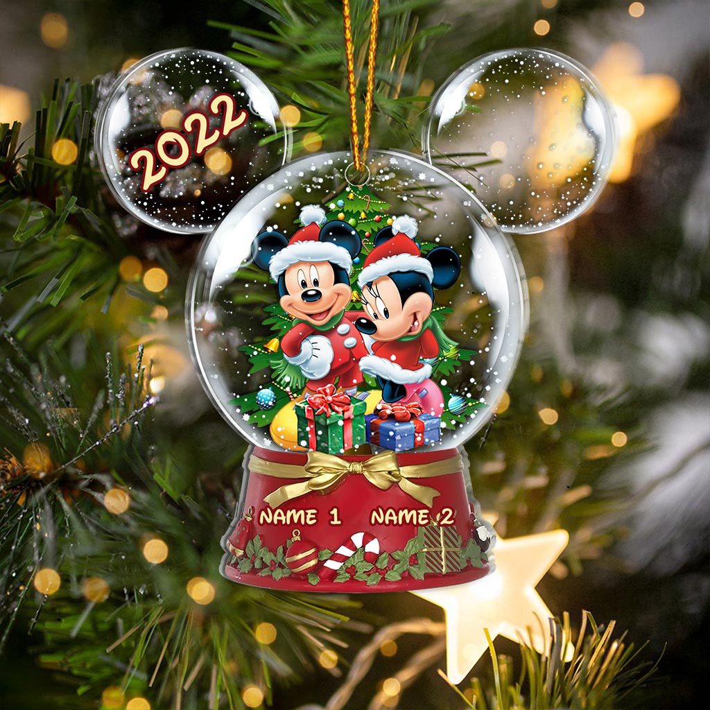 Walking In A Winter - Personalized Wonderland Mouse Transparent Ornament