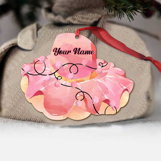 Ballet In Pink - Personalized Christmas Ornament (Printed On Both Sides)