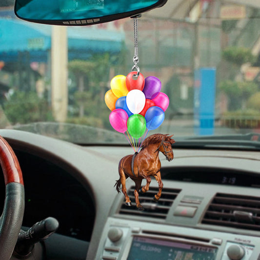Love Horses Car Ornament (Printed On Both Sides)