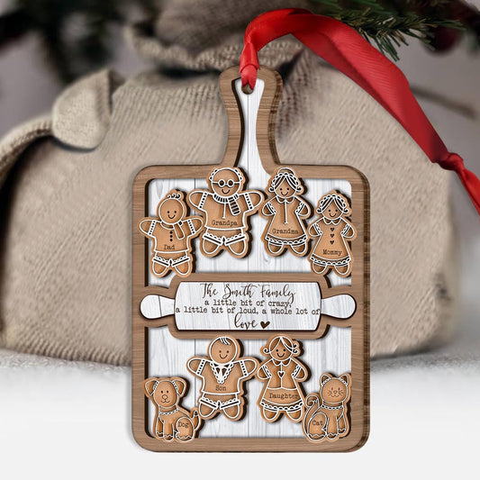 Family Batch A Whole Lot Of Love - Personalized Christmas Layered Wood Ornament