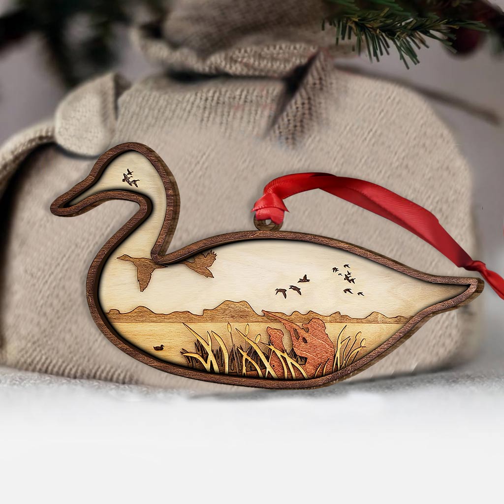 Duck Hunting - Christmas Layered Wood Ornament