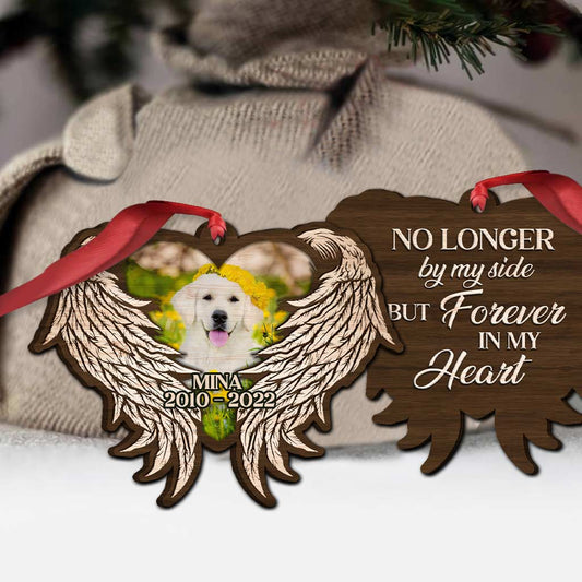 No Longer By My Side - Personalized Christmas Dog Ornament (Printed On Both Sides)