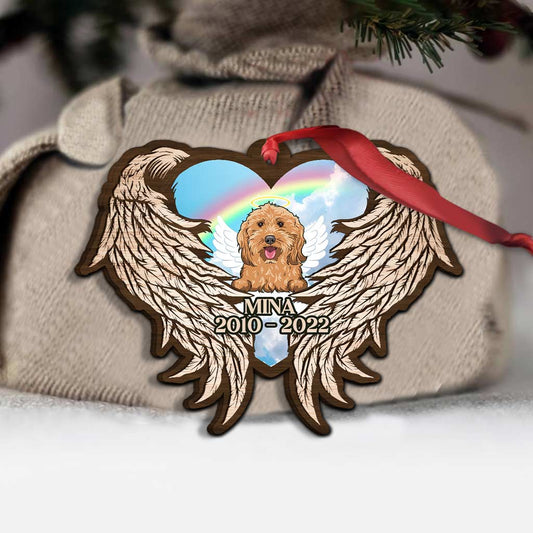 I Will Hold You in My Heart - Personalized Christmas Dog Ornament (Printed On Both Sides)