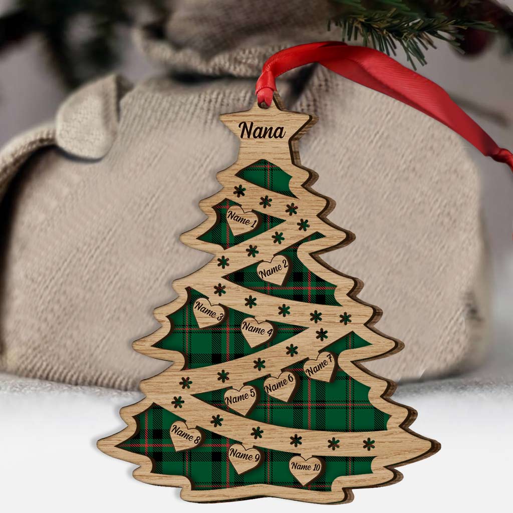 Grandma's Love - Personalized Christmas Layered Wood Ornament