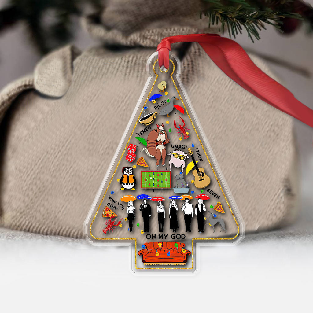 The One With The Christmas Tree - Transparent Ornament