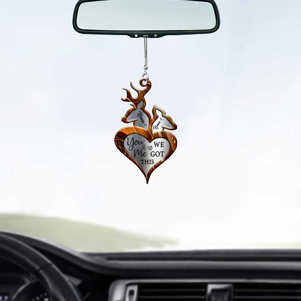 You And Me We Got This - Personalized Hunting Transparent Car Ornament