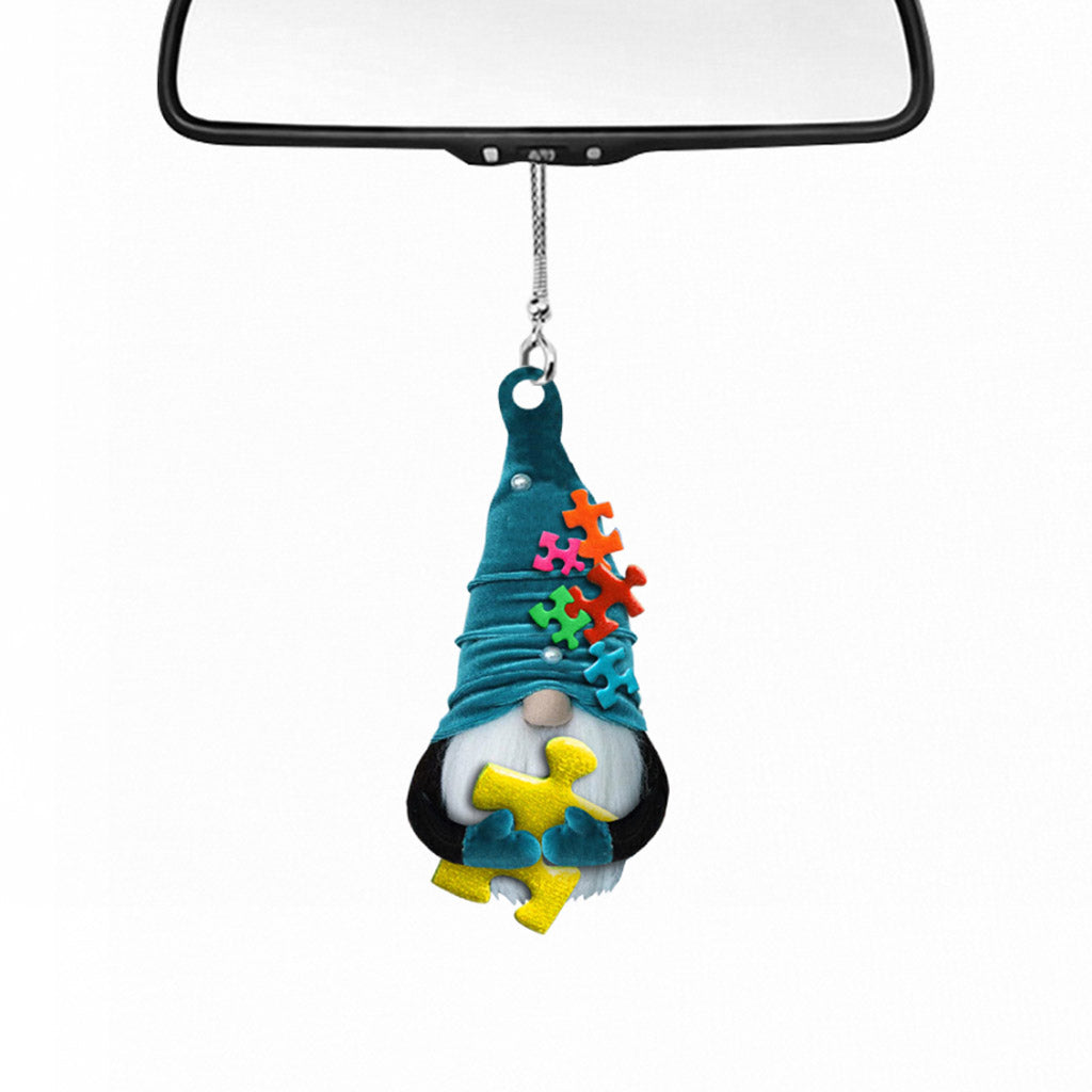 Autism Awareness Car Ornament (Printed On Both Sides)